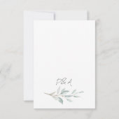 Eucalyptus Herbal Save the Date Invitation (Achterkant)
