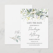 Eucalyptus Herbal Save the Date Invitation (Voorkant / Achterkant)
