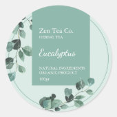 Eucalyptus Herbal Tea Business Label (Voorkant)