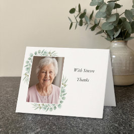 Eucalyptus-herdenking van het leven Foto Bedankt
