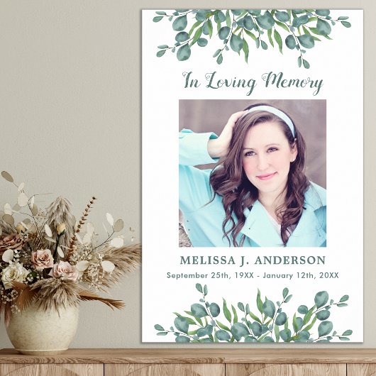 Eucalyptus Herdenkingsfoto In Lieve Herinnering Be Poster