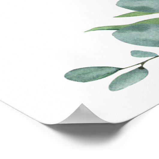 Eucalyptus Herdenkingsfoto Ter Herinnering Aan Rou Poster (Hoek)