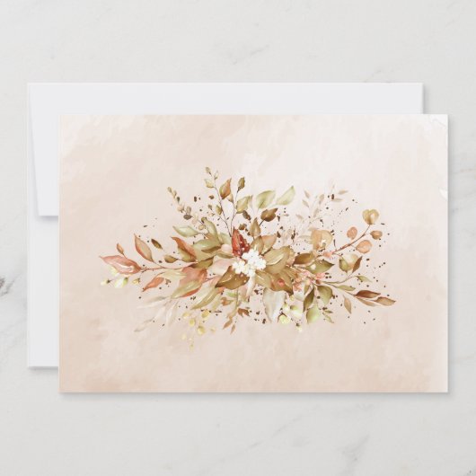 Eucalyptus Herfst Autumn Boho Chic Vrijgezellenfee Kaart (Achterkant)