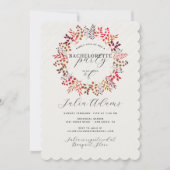 Eucalyptus Herfst Blad Krans Bachelorette Feest Kaart (Voorkant)