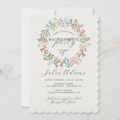 Eucalyptus Herfst Blad Krans Bachelorette Feest Kaart (Voorkant)