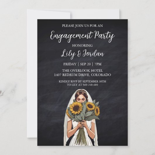 Eucalyptus herfst verlovingsfeest uitnodigingen (Voorkant)