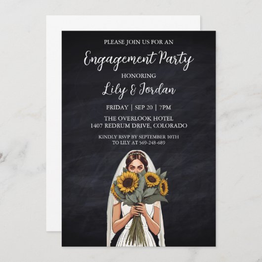 Eucalyptus herfst verlovingsfeest uitnodigingen (Voorkant / Achterkant)