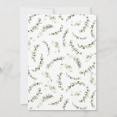 Eucalyptus Herfst White Pumpkin Baby shower Kaart (Achterkant)