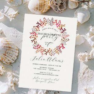 Eucalyptus Herfstblaadjes Krans Bachelorette Feest Kaart