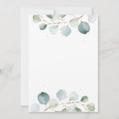 Eucalyptus Het is een Baby shower dat bewerkt kan  Kaart (Achterkant)