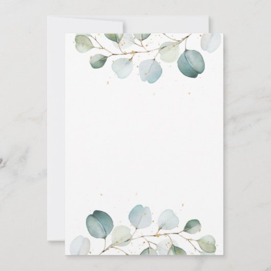 Eucalyptus Het is een Baby shower dat bewerkt kan  Kaart (Achterkant)