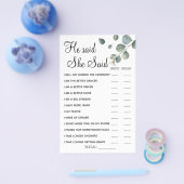 Eucalyptus Hij zei dat ze een douchespelkaart had Flyer (Enkel)