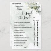 Eucalyptus Hij zei dat ze een tweetalige douche-we (Voorkant / Achterkant)