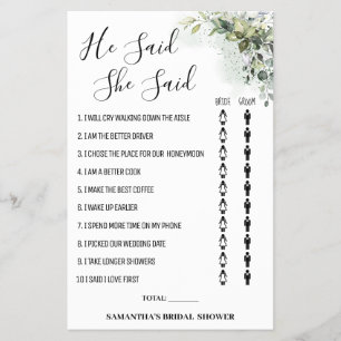 Eucalyptus Hij zei: "Schokjesspelkaart" Flyer