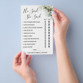 Eucalyptus Hij zei: "Schokjesspelkaart" Flyer (Hand)