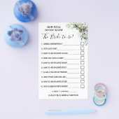 Eucalyptus Hoe goed ken je de Bride Game-kaart? Flyer (Enkel)