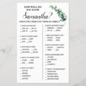 Eucalyptus Hoe goed ken je de Bride Game-kaart? Flyer (Voorkant)