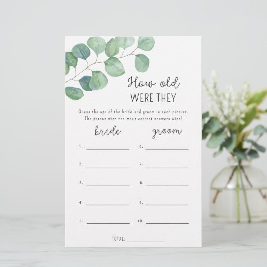 Eucalyptus Hoe oud waren de bruidspellen? (Staand voorkant)