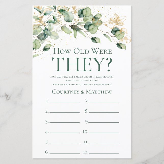 Eucalyptus hoe oud waren ze Vrijgezellenfeest (Voorkant)