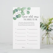 Eucalyptus - Hoe oud was de bruid? (Staand voorkant)