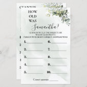 Eucalyptus Hoe oud was ze toen ze tweetalige spell (Voorkant / Achterkant)