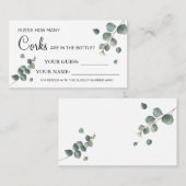 Eucalyptus Hoeveel Corks Vrijgezellenfeest kaartsp Plaatskaartje (Voorkant / Achterkant)