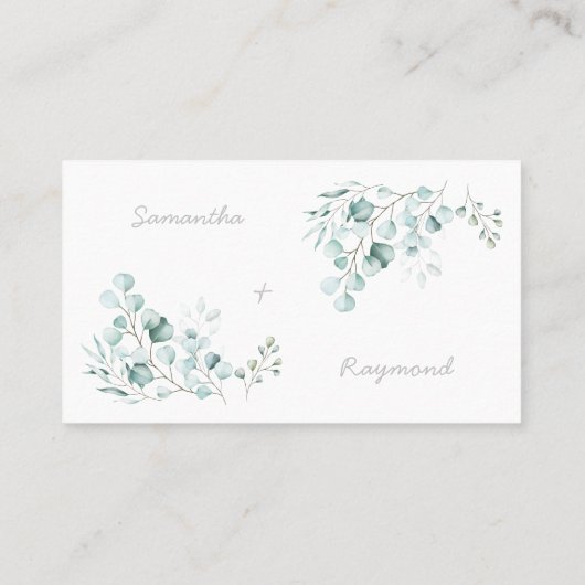 Eucalyptus Hoeveel Kisses Vrijgezellenfeest game c Plaatskaartje (Achterkant)