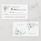 Eucalyptus Hoeveel Kisses Vrijgezellenfeest game c Plaatskaartje (Voorkant / Achterkant)