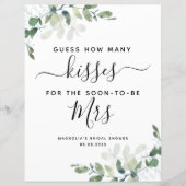 Eucalyptus Hoeveel Kisses Vrijgezellenfeest ondert (Voorkant)