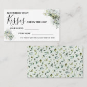 Eucalyptus hoeveel kisses Vrijgezellenfeest spel k Plaatskaartje (Voorkant / Achterkant)