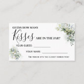 Eucalyptus hoeveel kisses Vrijgezellenfeest spel k Plaatskaartje (Voorkant)