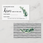 Eucalyptus hoeveel kisses Vrijgezellenfeest spel k Plaatskaartje (Voorkant / Achterkant)