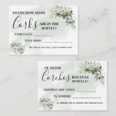 Eucalyptus Hoeveel kurken zijn er met een tweetali Plaatskaartje (Voorkant / Achterkant)