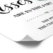 Eucalyptus Hoeveel Kusjes Bruiloftsspel Bord Poster (Hoek)