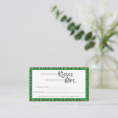 Eucalyptus Hoeveel kusjes voor mevrouw ShowerGame  Plaatskaartje (Staand voorkant)