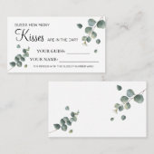 Eucalyptus Hoeveel kussen Bruidsfeest kaartspel Plaatskaartje (Voorkant / Achterkant)