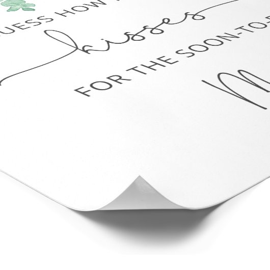 Eucalyptus hoeveel kussen bruidsfeest spel poster (Hoek)