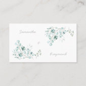 Eucalyptus Hoeveel kussen voor Mrs ShowerGame-kaar Plaatskaartje (Achterkant)