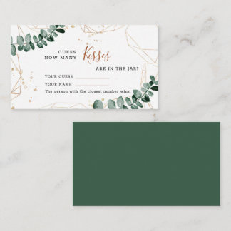 Eucalyptus | Hoeveel Kussen Wedding Game Card Plaatskaartje
