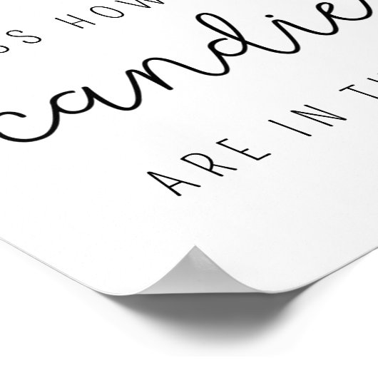 Eucalyptus - Hoeveel snoepjes baby shower Poster (Hoek)