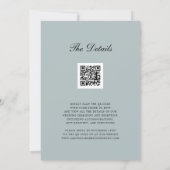 Eucalyptus Holly Berries QR Code RSVP Weddenschap Kaart (Achterkant)