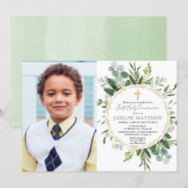Eucalyptus holy communion, groene moderne foto kaart