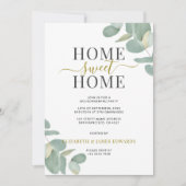 Eucalyptus Home Sweet Home Housewarming Party Kaart (Voorkant)