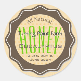 Eucalyptus Honey Jar Labels Gepersonaliseerd