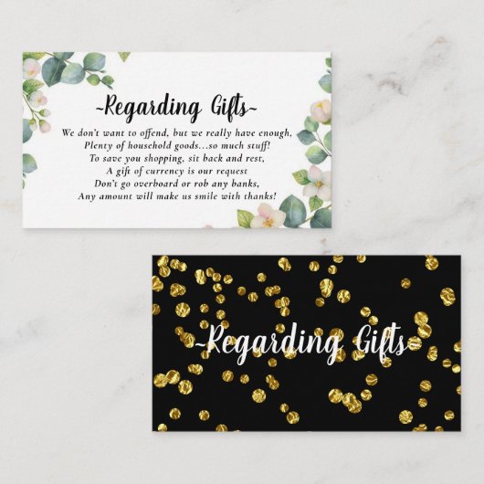 Eucalyptus Honeymoon Weddenschap goed Informatiekaartje (Voorkant / Achterkant)