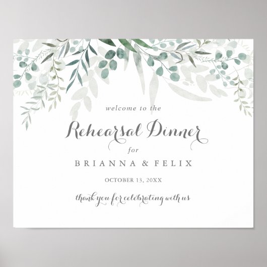 Eucalyptus Horizontale repetitie Welkomstwoord Poster (Voorkant)