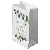Eucalyptus Hotel Wedding Gift Bag Klein Cadeauzakje (Voorkant Gekanteld)