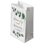 Eucalyptus Hotel Wedding Gift Bag Klein Cadeauzakje (Achterkant Gekanteld)
