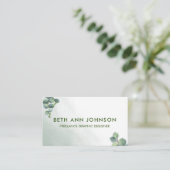 Eucalyptus Hummingbird Visitekaartje Design (Staand voorkant)