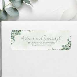 Eucalyptus Huwelijk Retouradres Labels 1001